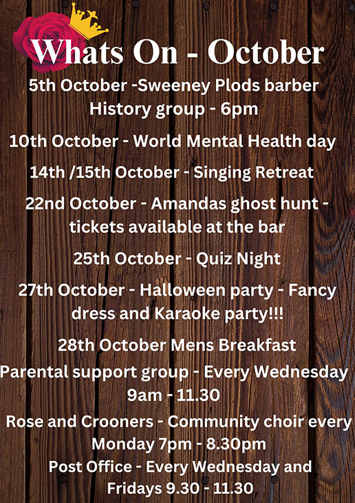 What s on at the rose crown